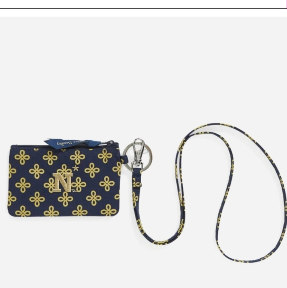 Vera Bradley United States Naval Academy Zip ID Lanyard